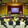 Hội nghị Chủ tịch Mặt trận 3 nước Campuchia-Lào-Việt Nam lần thứ 5. (Ảnh: Phạm Kiên/TTXVN)