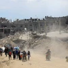 Người dân tại Dải Gaza ngày 8/4/2024. (Ảnh: THX/TTXVN)
