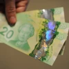 Đồng tiền mệnh giá 20 đôla Canada. (Ảnh: AFP/TTXVN)