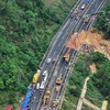 Hiện trường vụ sập cao tốc tại Trung Quốc