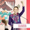Bà Claudia Sheinbaum chia vui với những người ủng hộ sau khi giành chiến thắng trong cuộc bầu cử Tổng thống, tại Mexico City ngày 3/6/2024. (Ảnh: THX/TTXVN)