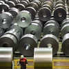 Thép cuộn tại một nhà máy ở Duisburg, miền Tây Đức. (Ảnh: AFP/TTXVN)