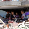 Các em nhỏ tại Khan Younis, Dải Gaza, ngày 31/5/2024. (Ảnh: THX/TTXVN)