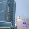 Trụ sở Ngân hàng Trung ương châu Âu (ECB) Christine Lagarde ở Frankfurt am Main, Đức. (Ảnh: AFP/TTXVN)