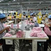 Sản xuất hàng may mặc tại Khu công nghiệp Thành Hải (thành phố Phan Rang-Tháp Chàm, Ninh Thuận). (Ảnh: Nguyễn Thành/TTXVN)