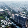 Thành phố Hà Nội đẩy mạnh thực hiện Chương trình tín dụng 120.000 tỷ đồng cho vay ưu đãi phát triển nhà ở xã hội, nhà ở công nhân, cải tạo xây dựng lại chung cư theo Nghị quyết số 33/NQ-CP ngày 11/3/2023 của Chính phủ. (Ảnh: Hồng Đạt/TTXVN)