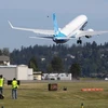 Máy bay 737 MAX 10 của Boeing cất cánh từ sân bay Renton, Washington, Mỹ. (Ảnh: Getty Images/TTXVN)