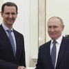 Tổng thống Syria Bashar al-Assad và Tổng thống Nga Vladimir Putin. (Nguồn: Sputnik/AP)