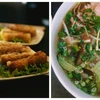 Phở (phải) và nem là 2 món được lựa chọn đưa vào thực đơn phục vụ các vận động viên tại Olympic Paris 2024. (Ảnh: TTXVN phát)