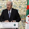 Tổng thống Algeria Abdelmadjid Tebboune phát biểu trong cuộc họp báo ở Algiers ngày 3/3/2024. (Ảnh: THX/TTXVN)