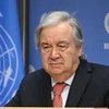 Tổng Thư ký Liên hợp quốc Antonio Guterres phát biểu họp báo tại New York, Mỹ. (Ảnh: IRNA/TTXVN)