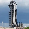 Tên lửa đẩy Falcon 9 của Công ty Space X được đặt vào bệ phóng tại Trung tâm vũ trụ Kenedy ở bang Florida, ngày 26/8/2024. (Ảnh: REUTERS/TTXVN)