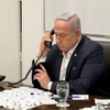 Thủ tướng Israel Benjamin Netanyahu trong một cuộc điện đàm với Tổng thống Mỹ Joe Biden. (Ảnh: THX/TTXVN)