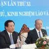 Ông Nguyễn Xuân Thắng, Ủy viên Bộ Chính trị, Giám đốc Học viện Chính trị quốc gia Hồ Chí Minh, Chủ tịch Hội đồng Lý luận Trung ương, phát biểu dẫn đề tại hội thảo. (Ảnh: Xuân Tú/TTXVN)