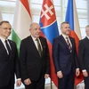 Tổng thống Ba Lan Andrzej Duda, Tổng thống Hungary Tamas Sulyok, Tổng thống Slovakia Peter Pellegrini và Tổng thống Cộng hòa Séc Petr Pavel (từ trái sang phải). (Nguồn: Hungary Today)