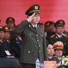 Bộ trưởng Công an - Đại tướng Trần Đại Quang phát lệnh xuất quân bảo vệ Đại hội Đảng. (Ảnh: Minh Sơn/Vietnam+)