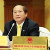 Bộ trưởng Trương Minh Tuấn trả lời về vụ cá chết ở miền Trung. (Ảnh: PV/Vietnam+)