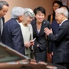 Sáng 3/3, trong ngày cuối cùng tại Hà Nội, Nhật hoàng Akihito và Hoàng hậu đã tham dự Tiệc trà do Tổng Bí thư Nguyễn Phú Trọng và Phu nhân chủ trì. (Ảnh: Minh Sơn/Vietnam+) 