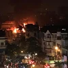 Hiện trường vụ cháy. (Ảnh: CTV/Vietnam+)