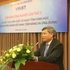 Thứ trưởng Bộ Khoa học và Công nghệ Phạm Công Tạc phát biểu tại Diễn đàn. (Ảnh: Minh Sơn/Vietnam+)