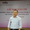 Ông Hoàng Minh Tiến - Phó Cục trưởng Cục An toàn thông khẳng định Cục sẽ bám sát và hỗ trợ tốt nhất cho Hiệp hội An toàn thông tin Việt Nam tổ chức thành công chương trình. (Ảnh: Minh Sơn/Vietnam+)
