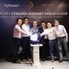 CyRadarra mắt Internet Shield Cloud, cửa ngõ bảo mật web trên nền tảng công nghệ đám mây mang lại cho người dùng một phương pháp bảo mật hoàn toàn mới. (Ảnh: Minh Sơn/Vietnam+)