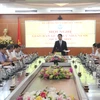 Bộ trưởng Nguyễn Mạnh Hùng phát biểu trong Hội nghị Giao ban quản lý Nhà nước Quý III năm 2019. (Ảnh: Bộ Thông tin và Truyền thông) 