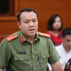 Thiếu tá Nguyễn Hữu Đức - Phó Giám đốc Công an tỉnh Hòa Bình. (Ảnh: Minh Sơn/Vietnam+)