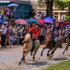 Sáng 31/5, vòng chung kết giải đua ngựa truyền thống Bắc Hà mở rộng năm 2020 đã chính thức được diễn ra tại thị trấn Bắc Hà, Lào Cai. (Ảnh: PV/Vietnam+)