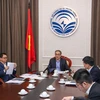 Thứ trưởng Bộ Thông tin và Truyền thông Phan Tâm tại cuộc họp báo ngày 19/12/2019 về việc Việt Nam đăng cai tổ chức Hội nghị và Triển lãm Thế giới số 2020. (Ảnh: Minh Sơn/Vietnam+)