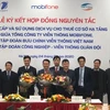 3 doanh nghiệp: Viettel, VNPT, MobiFone đã ký kết hợp đồng nguyên tắc cung cấp dịch vụ cho thuê hạ tầng. (Ảnh: Việt Nga)