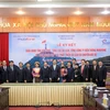 Toàn cảnh lễ ký kết thoả thuận hợp tác giữa MobiFone, Tổng cục Du lịch Việt Nam và Uỷ ban Nhân dân tỉnh Hà Nội. (Ảnh: MobiFone)