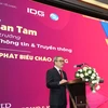 Thứ trưởng Bộ Thông tin và Truyền thông Phan Tâm phát biểu tại sự kiện. (Ảnh: Minh Sơn/Vietnam+)