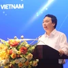 Thứ trưởng Nguyễn Huy Dũng khẳng định các doanh nghiệp công nghệ Việt hãy tự tạo cho mình giấc mơ lớn. (Ảnh: PV/Vietnam+)