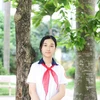 Em Đào Anh Thư, lớp 8A2, trường Trung học Cơ sở Nguyễn Huy Tưởng, huyện Đông Anh, Hà Nội. (Ảnh: Ban tổ chức)