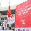 Sáng 11/5, lễ thượng cờ các đoàn thể thao tham dự SEA Games 31 đã được diễn ra tại khu vực khán đài B, Khu Liên hợp thể thao quốc gia Mỹ Đình, Hà Nội. (Ảnh: Minh Sơn/Vietnam+)