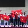 Tuyển đấu kiếm nam đã giành huy chương vàng thứ 4 về cho Việt Nam. (Ảnh: Minh Sơn/Vietnam+)