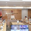 Thứ trưởng Bộ Thông tin và Truyền thông Nguyễn Huy Dũng phát động cuộc thi. (Ảnh: Minh Sơn/Vietnam+)