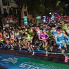 Sáng 16/10, VPBank Hanoi Marathon 2022 (VPHM 2022) - giải chạy marathon quốc tế chính thức của Thành phố Hà Nội đã chính thức khởi tranh. (Ảnh: Minh Sơn/Vietnam+)