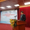 Phó Giáo sư - Tiến sỹ Chu Hoàng Hà, Phó Viện trưởng Viện Hàn lâm Khoa học và Công nghệ Việt Nam phát biểu tại sự kiện. (Ảnh: PV/Vietnam+)