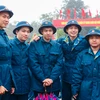 Sáng 6/2, 30 quận, huyện, thị xã của thành phố Hà Nội đã đồng loạt tổ chức lễ giao, nhận quân năm 2023. (Ảnh: Minh Sơn/Vietnam+)