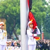Lễ treo cờ rủ Quốc tang Tổng Bí thư Nguyễn Phú Trọng tại Quảng trường Ba Đình