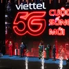 Viettel chính thức cung cấp mạng 5G đầu tiên tại Việt Nam. (Ảnh: Minh Sơn/Vietnam+)