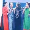 Bốn diva làng nhạc Việt: Thanh Lam, Mỹ Linh, Hà Trần và Hồng Nhung xuất hiện trên sân khấu 'Ngày xanh.' (Ảnh: HBN)