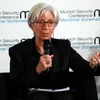Tổng Giám đốc Quỹ Tiền tệ quốc tế (IMF) Christine Lagarde cảnh báo hệ lụy của chiến tranh thương mại. (Nguồn: THX/TTXVN)