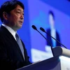 Bộ trưởng Quốc phòng Nhật Bản Itsunori Onodera phát biểu tại Shangri-La (Nguồn: Global News)