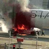 Hỏa hoạn tại sân bay Frankfurt. (Nguồn: Daily Star)
