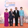 Thủ tướng Nguyễn Xuân Phúc và Phu nhân với Thủ tướng Thái Lan Prayuth Chan - Ocha và Phu nhân. (Nguồn: Thống Nhất/TTXVN)