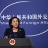 Người phát ngôn Bộ Ngoại giao Trung Quốc Hoa Xuân Oánh trong một cuộc họp báo tại thủ đô Bắc Kinh. (Nguồn: EPA/ TTXVN)