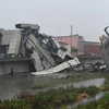 Quang cảnh vụ sập cầu cao tốc tại thành phố Genoa của Italy. (Nguồn: Business Insider)